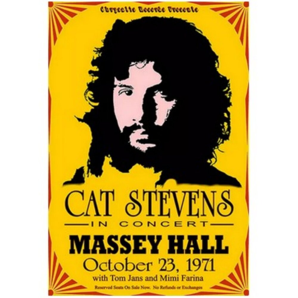 Cat Stevens 1971 Concert Poster 13"x19"